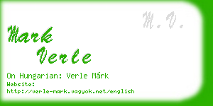 mark verle business card