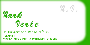 mark verle business card